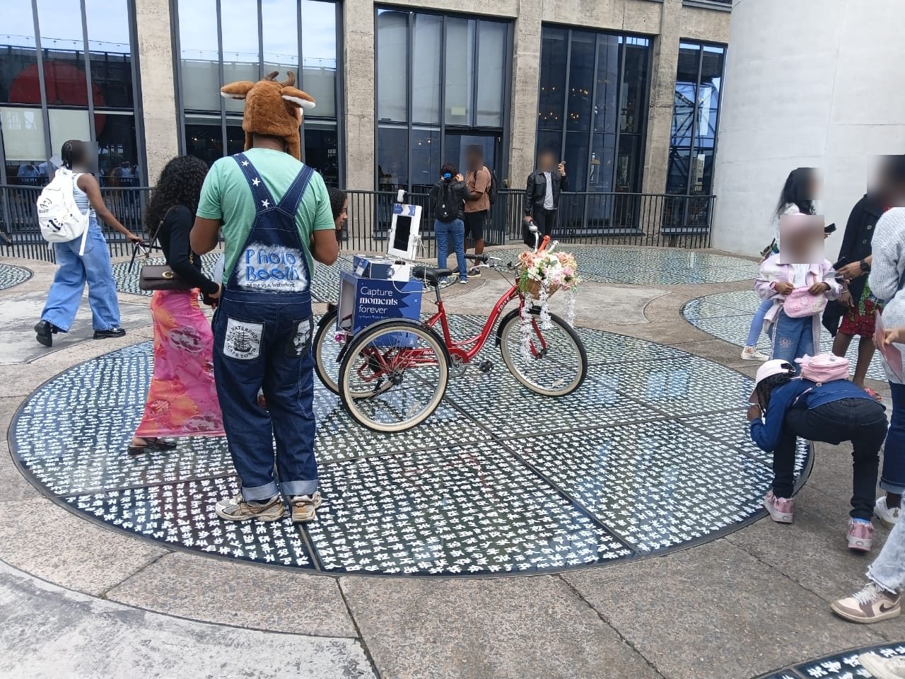 An outdoor creative activation during the Zeitz MOCAA visit