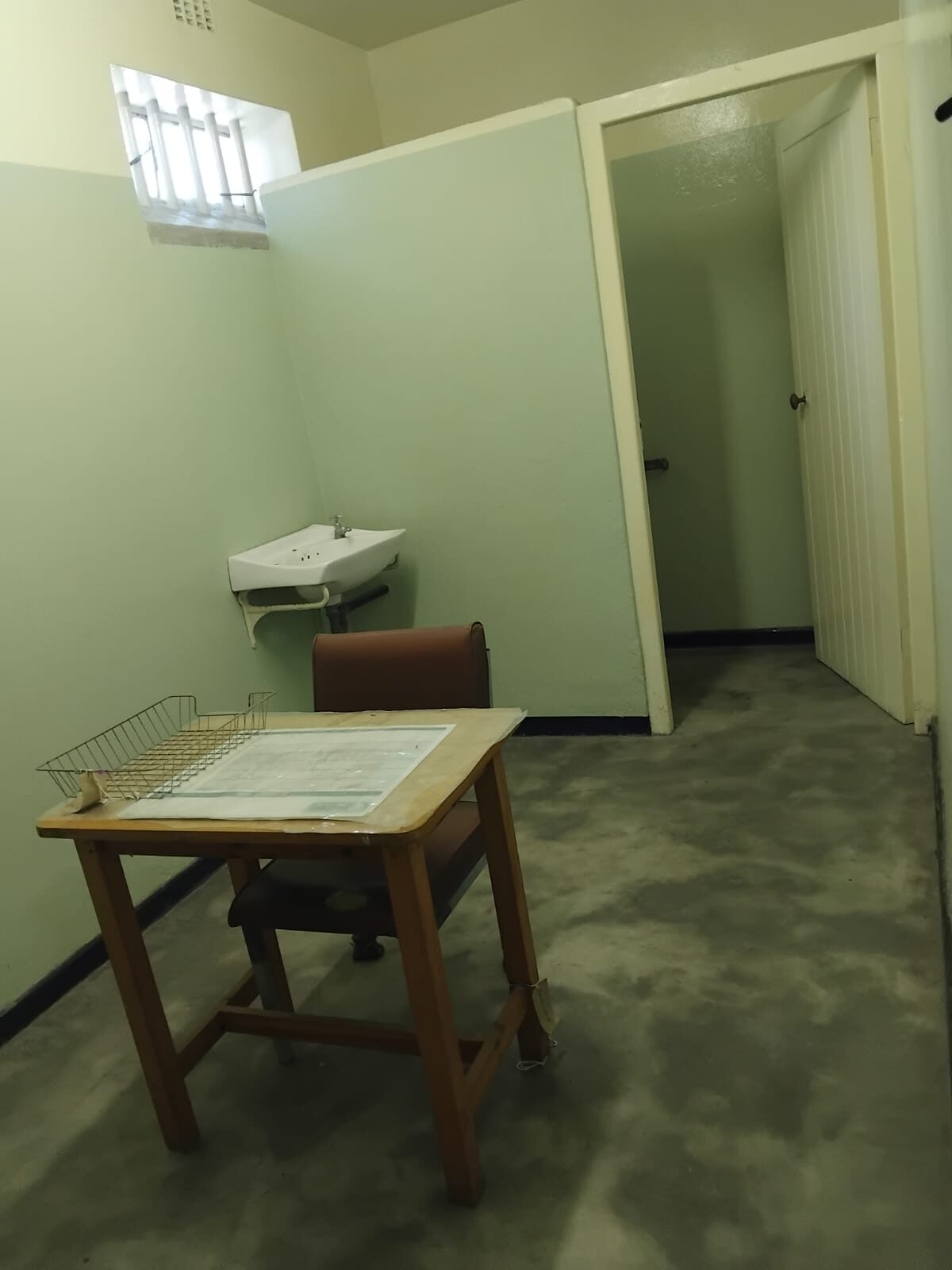 A former prison cell on Robben Island