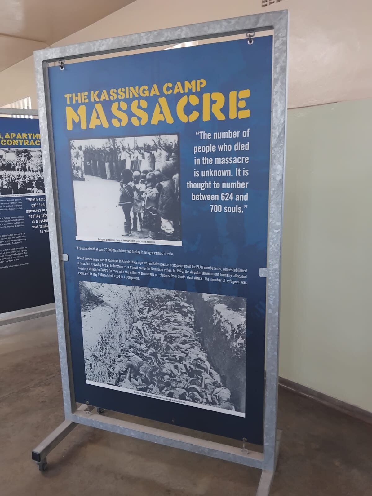Exhibit remembering the Kassinga Camp Massacre