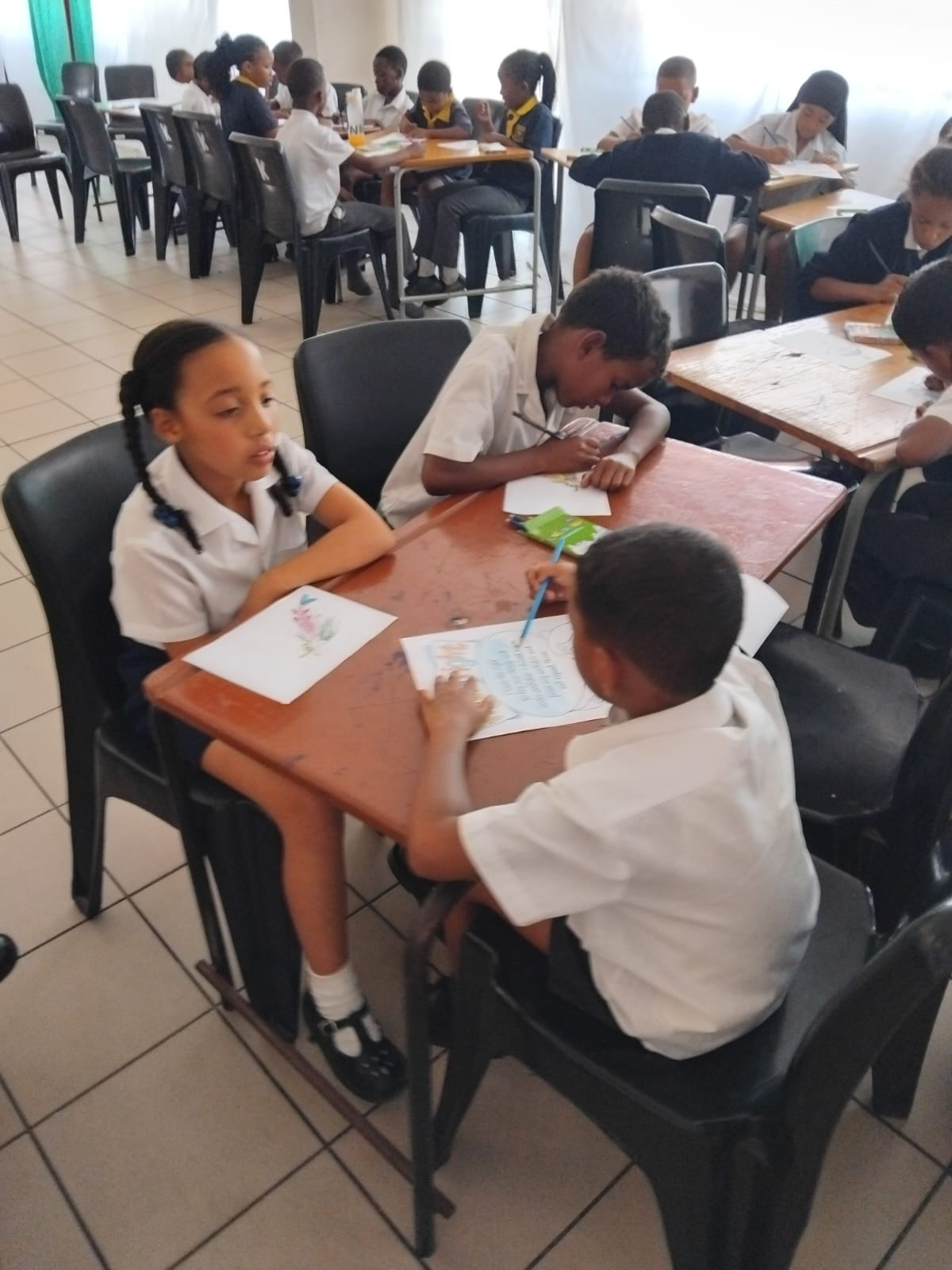 Children engaged in The Stories That Ran Away programme